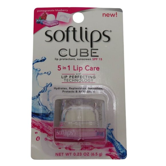 Softlips Cube Lip Pomegranate Blueberry DISCONTINUED Deadstock New In Package - Picture 1 of 10